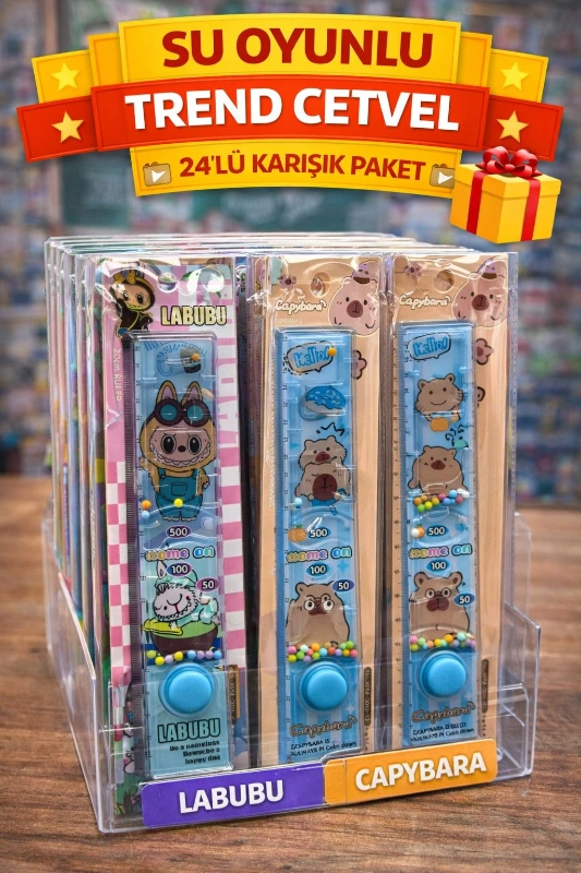 SU OYUNLU CETVEL / 24LÜ KARIŞIK PAKET